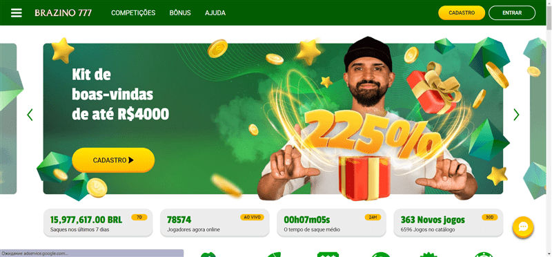 Site do cassino Brazino 777