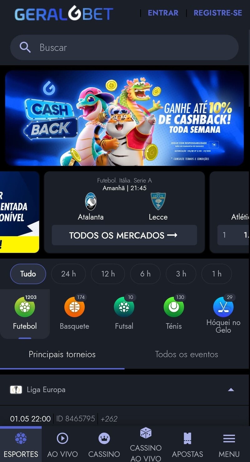 Site oficial do casino Geraltbet