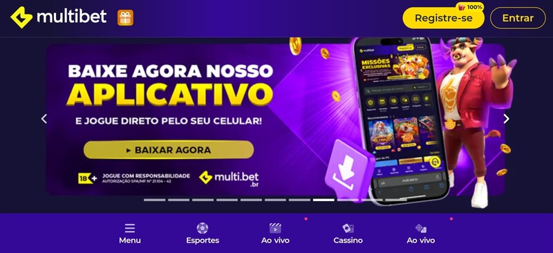Aplicação móvel na Multibet