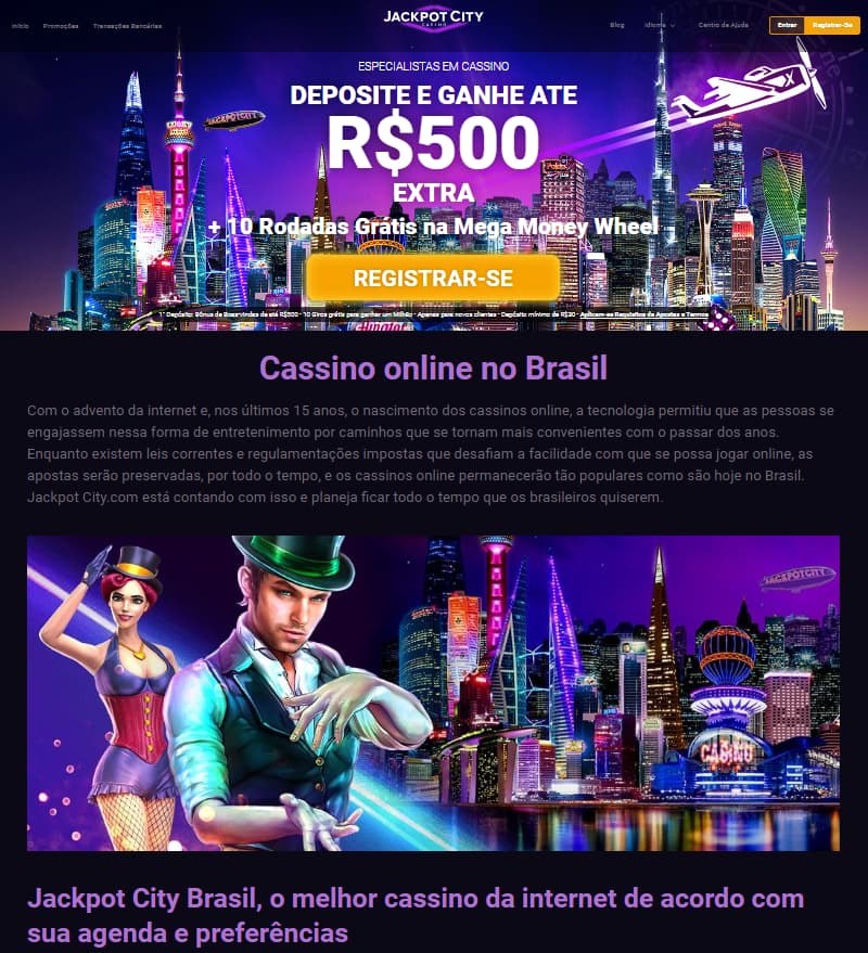 Site oficial do Jackpot City Casino
